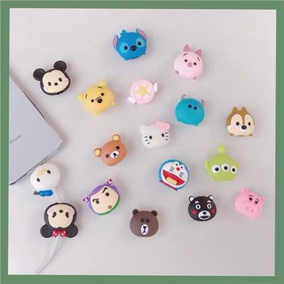 Thú silicon ngậm đầu sạc cute phomai que & bảo vệ chống đứt gãy đầu dây sạc, cáp sạc