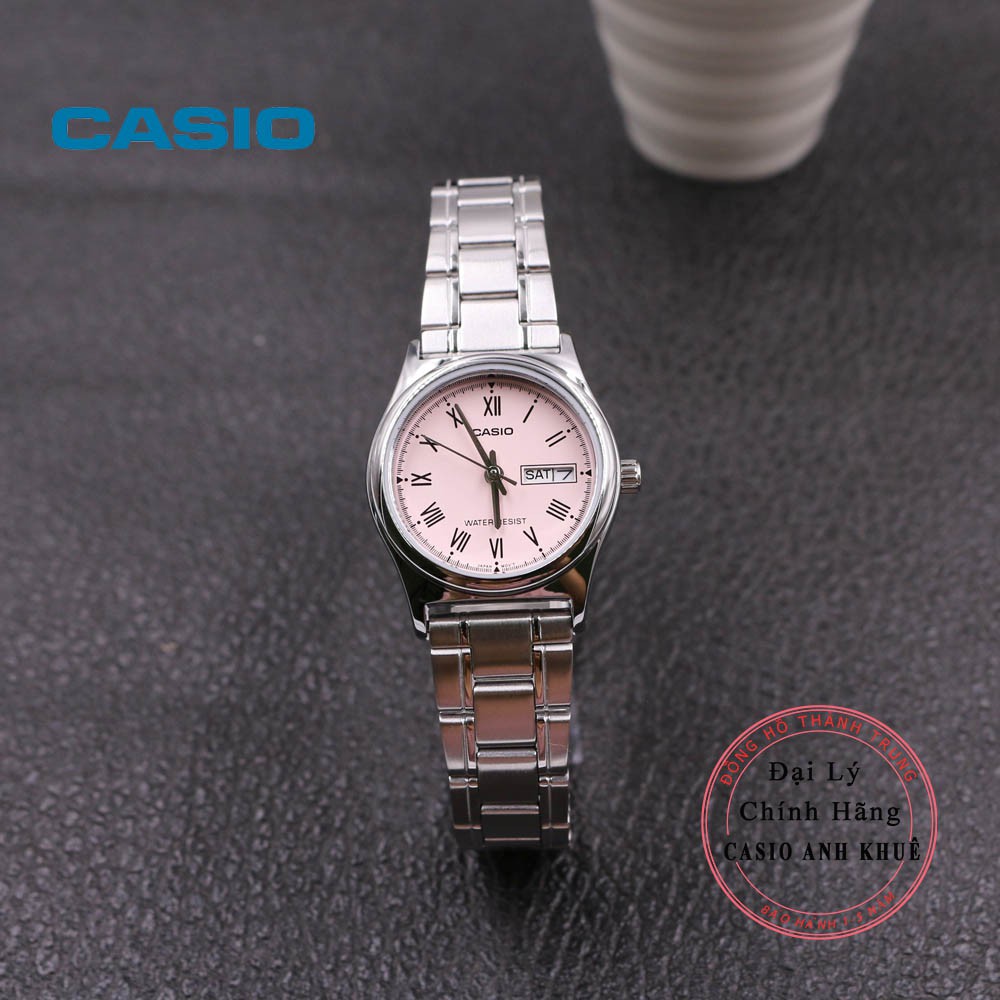 Đồng hồ nữ Casio LTP-V006D-4BUDFdây kim loại