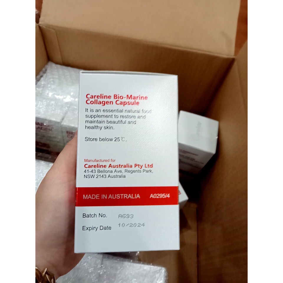 Colagen thủy phân Bio Marine Collagen Capsules 2000max Careline  100 viên ngăn ngừa lão hóa giảm nếp nhăn da của Úc