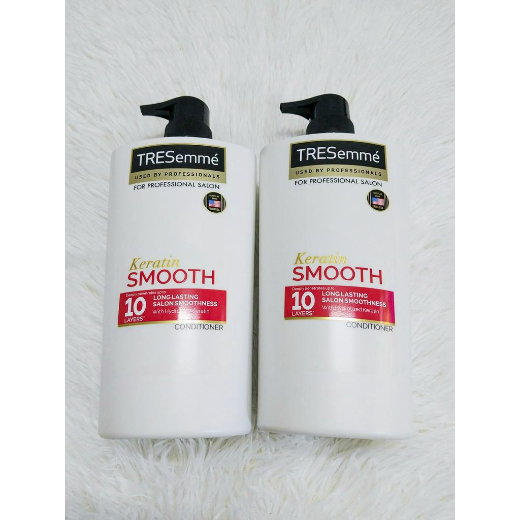 Bộ dầu gội + xả TRESemme 850g KARATIN SMOOTH chuẩn Salon