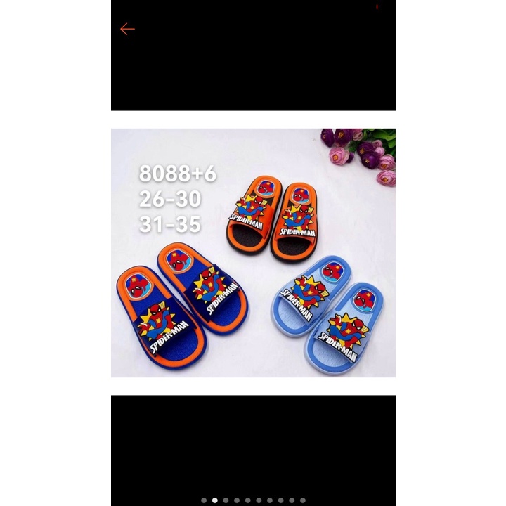 Dép Cho Bé Trai💞 Dép Lê Siêu Nhân Nhện Cao Cấp Bé Trai - Phù Hợp Trẻ 4-6 Tuổi