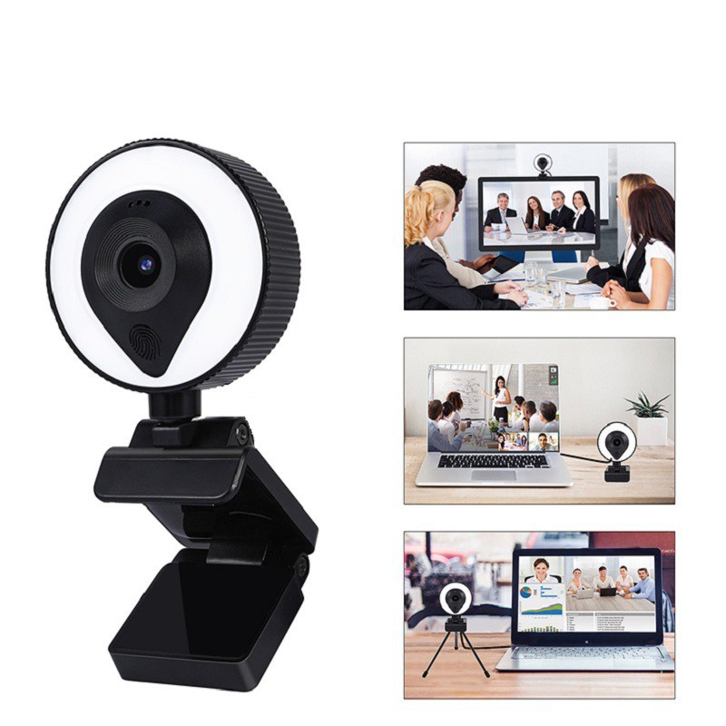 Webcam Máy Tính Có Đèn Trợ Sáng, Hình Ảnh Chân Thực Cực Nét 1080P, Hỗ Trợ Học Online | BigBuy360 - bigbuy360.vn