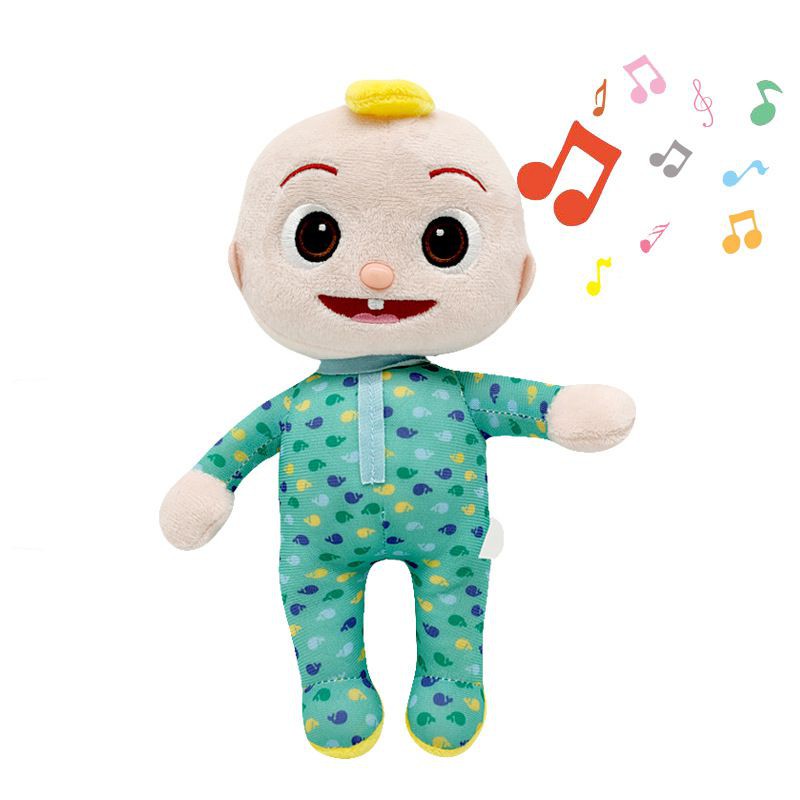 Ready Stock【Singing JJ】Cocomelon JJ Plushie Toy Baby Stuffed Doll Bedtime with 7English Songs Soft Plush Toy for Babies Kids Gifts Baby Educational Toys