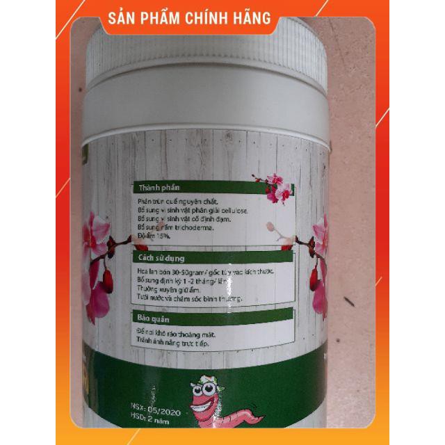 Phân trùn quế ép viên cao cấp MASINARI  hũ 1kg chuyên dùng cho hoa lan