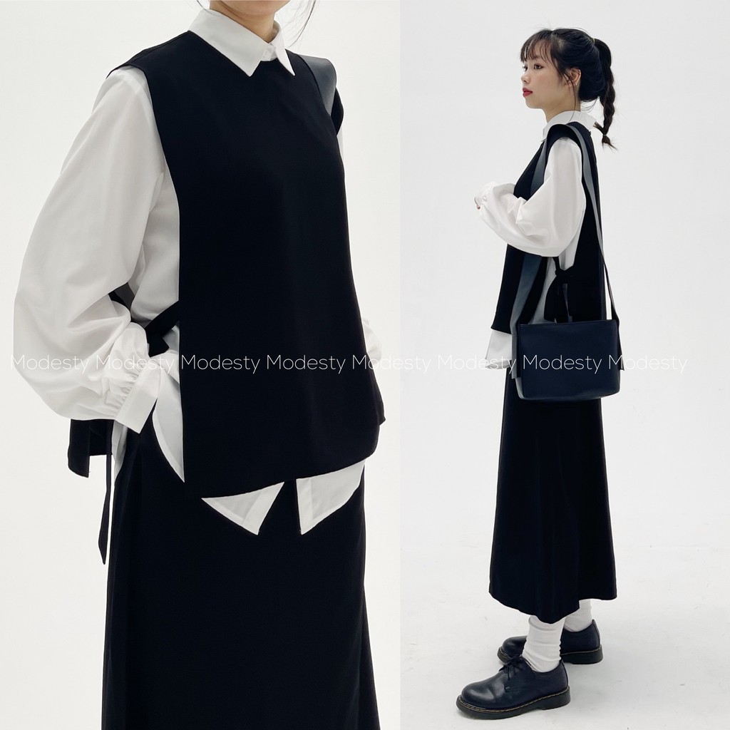 Modesty - Áo sơmi trắng tách set Civil Shirt