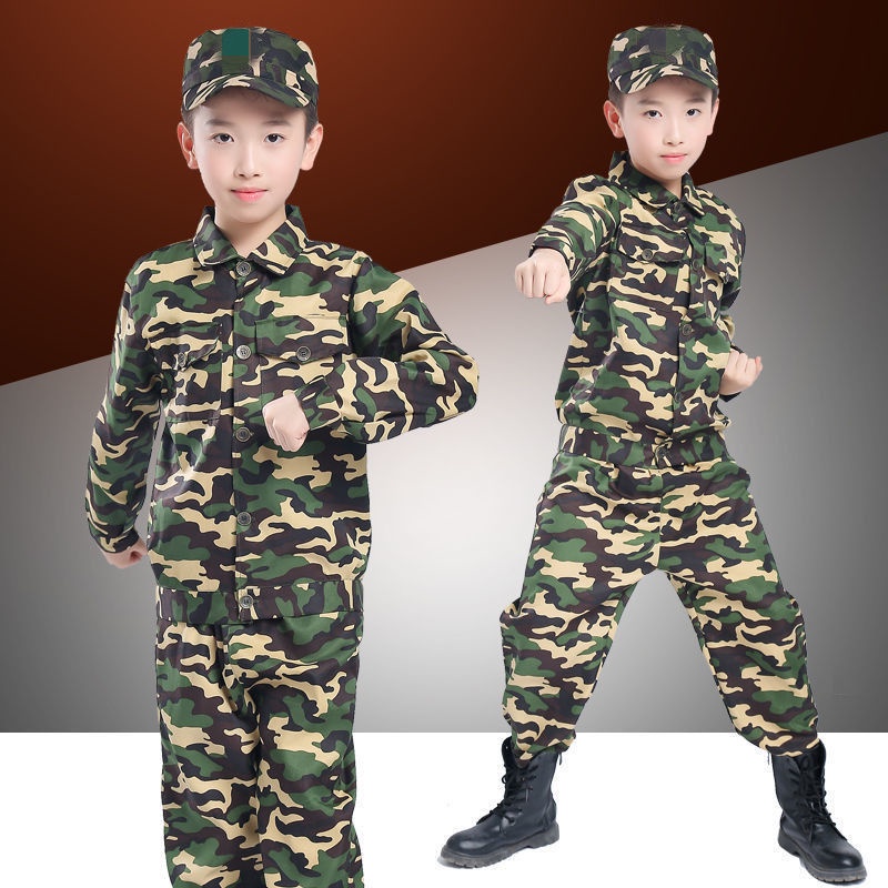 Bộ Đồng Phục Quân Đội Họa Tiết Rằn Ri Dành Cho Trẻ Em