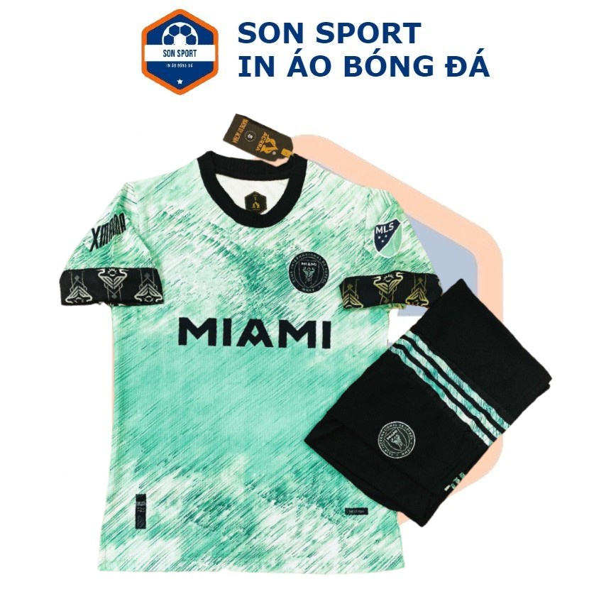 Bộ Quần Áo Bóng Đá Mè Thái CLB Inter Miami Xanh