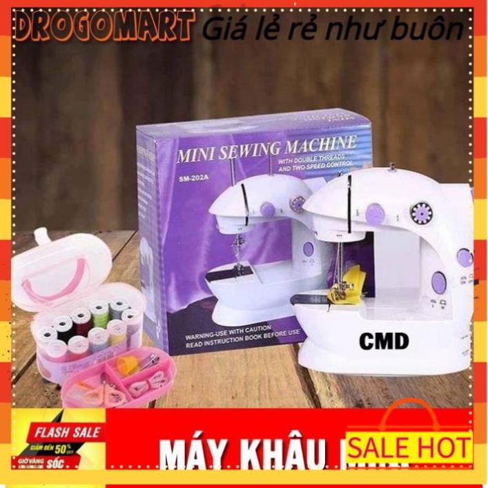 [ Bảo hành 6 tháng] Máy may mini CMD có đèn led may vá tại nhà rất tiện dụng