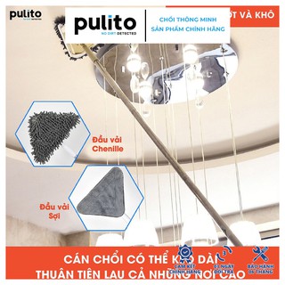Chổi lau đa năng,cây lau kính tam giác xoay 180 độ cỡ lớn cán dài 2M LS-CLN-CTG