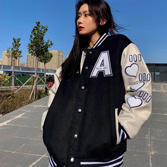 Áo Khoác Bomber Xịn Phối Tay Chữ A Hót 2022 Dày 2 Lớp Kiểu Dáng Unisex Nam Nữ X.Store Chất Liệu Kaki Nỉ Mềm Mại 428