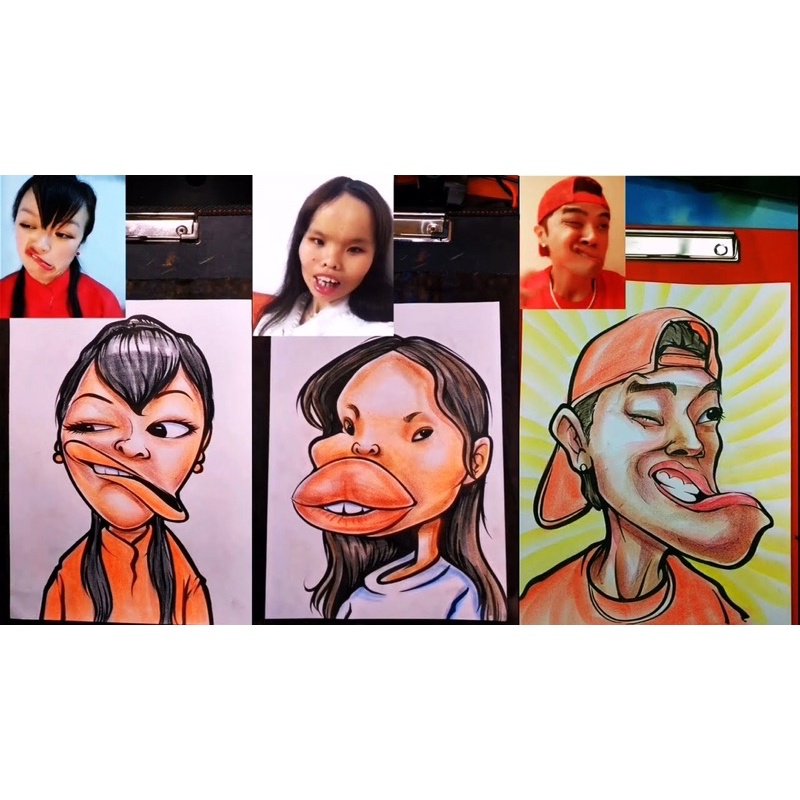 Vẽ Tranh Biếm Hoạ Hài Hước (Theo Yêu Cầu) | Shopee Việt Nam