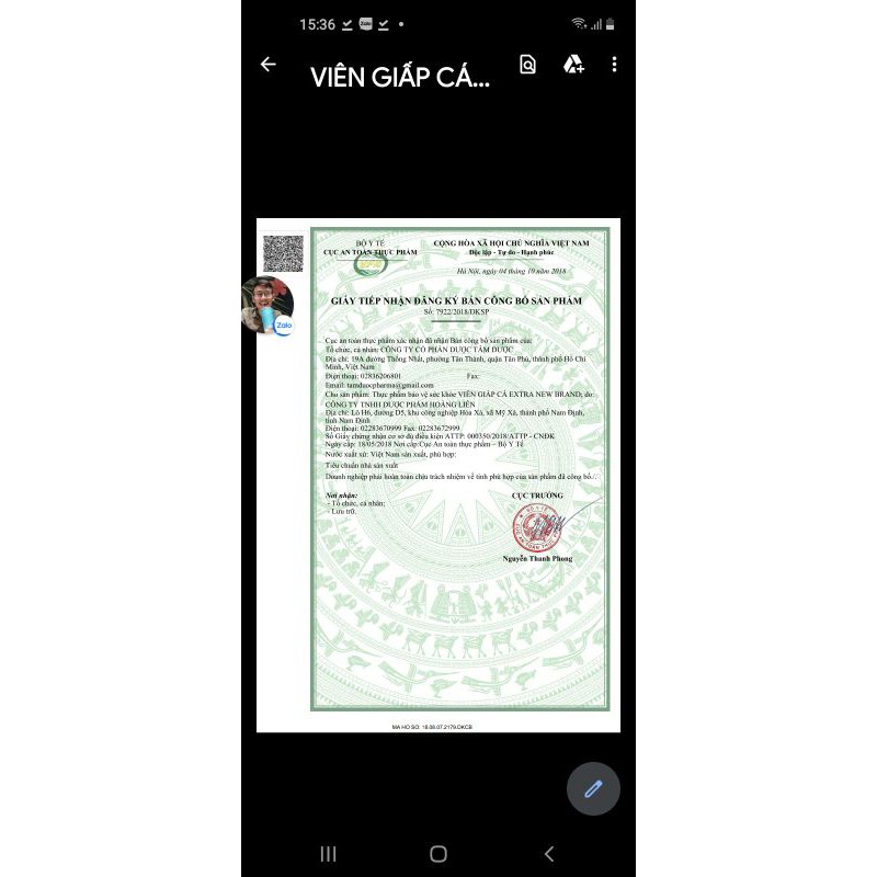 Viên Giấp Cá Extra New Brand Tâm Dược.Hộp 30 viên