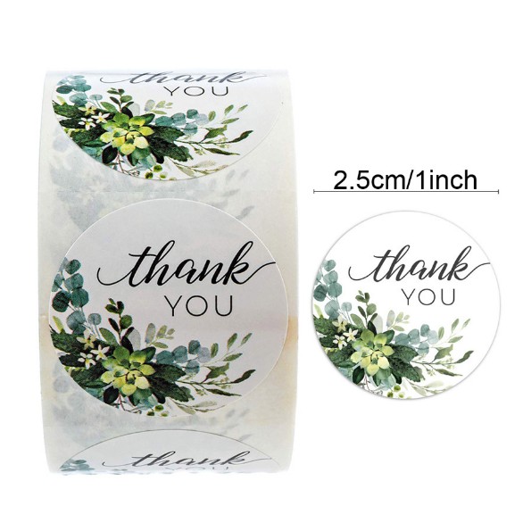 Cuộn Set 500 Sticker Nhãn Dán "Thank You" - Văn Phòng Phẩm Sáng Tạo