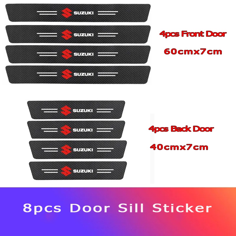 1 Miếng Dán Bảo Vệ Cửa Xe Hơi Bằng Sợi Carbon Cho Suzuki ERTIGA Swift XL7 SX4 jimny vitara jimny