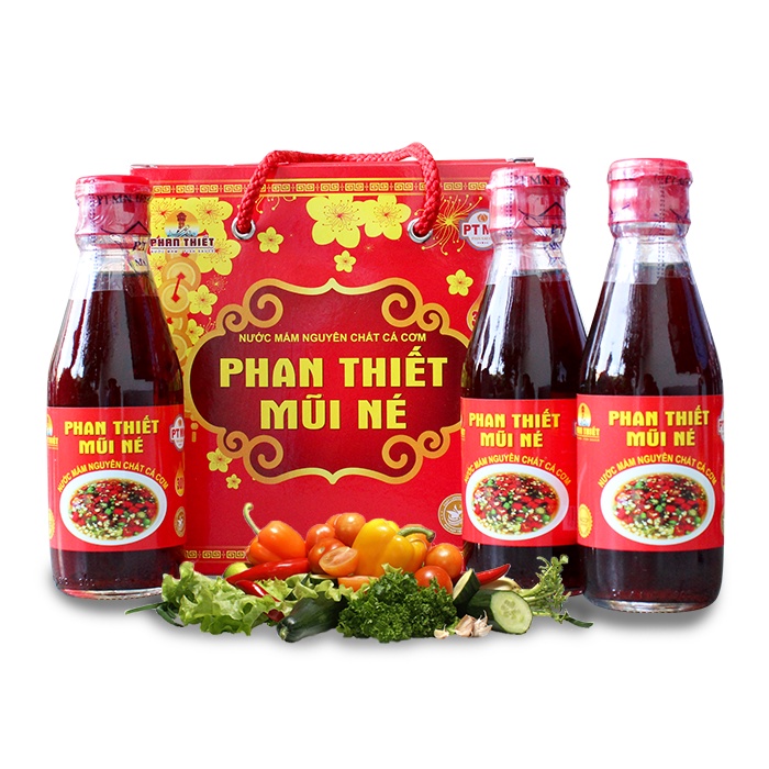 Hộp 6 chai / 180ml – 30 độ đạm Nước mắm Nguyên chất Cá cơm Phan Thiết – Mũi Né