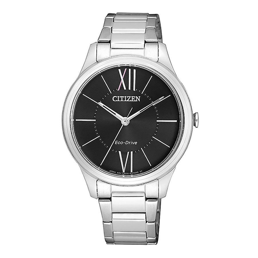 Đồng Hồ Nữ Citizen Dây Thép Không Gỉ EM0410-58E - Mặt Đen