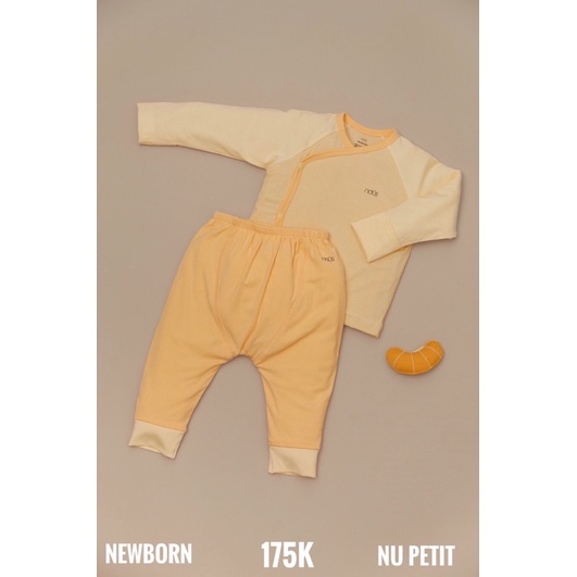 [Full] Sơ sinh Nous bộ áo quần cài lệch Newborn