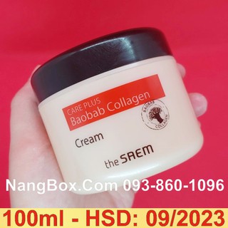 Kem collagen cấp ẩm the saem care plus baobab collagen cream