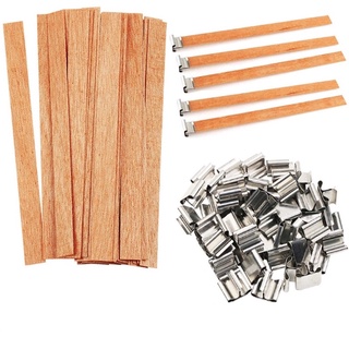 Bấc gỗ kèm đế sắt làm nến thơm ( đọc kỹ mô tả) combo 5cái