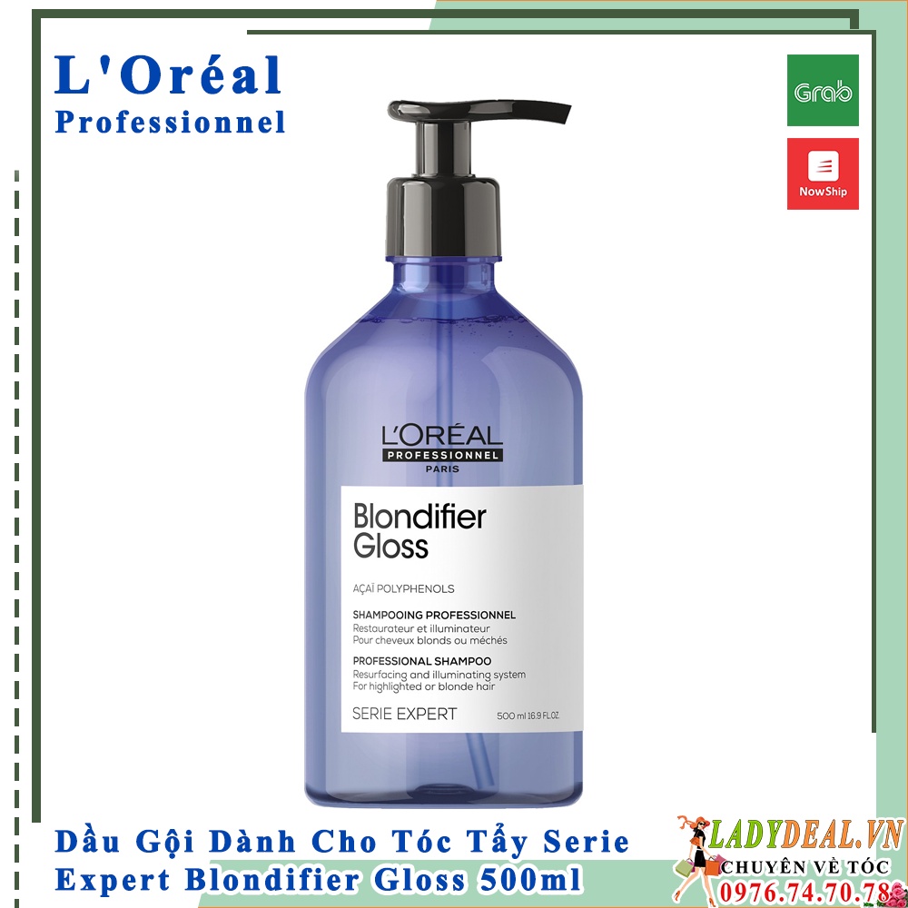 Dầu Gội L'oreal Blondifier Gloss Tăng Độ Bóng Mượt Cho Tóc Tẩy/ Sáng Màu - Chính Hãng