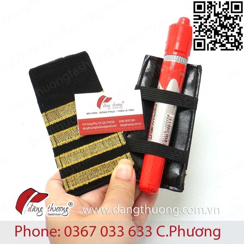 Cầu vai phi công tiếp viên hàng không cơ trưởng máy bay gắn trên vai áo