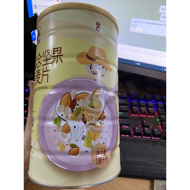 [Mã 156FMCGSALE hoàn 8% đơn 500K] Ngũ cốc ăn kiêng mixed nuts oatmeal cao cấp Hộp 1080gr | BigBuy360 - bigbuy360.vn