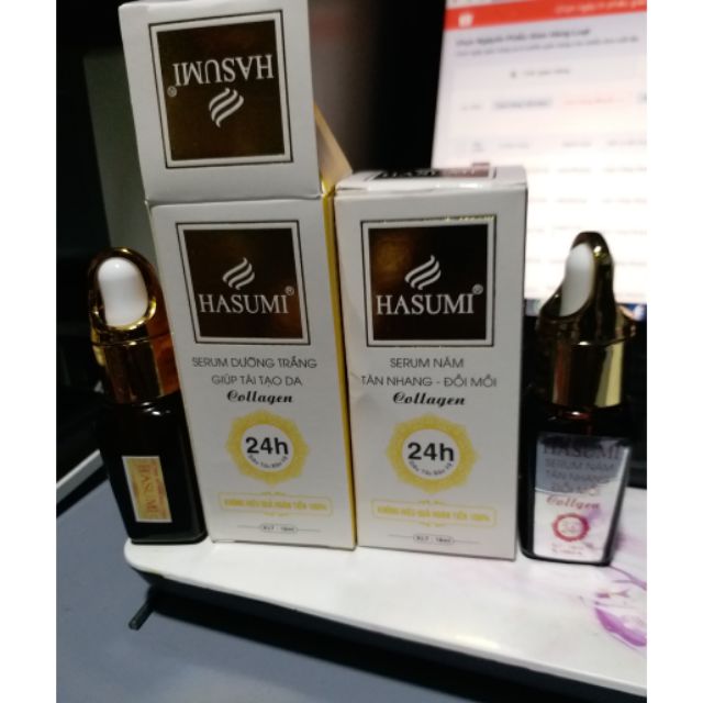 Serum trắng da nám tàn nhang collagen hasumi