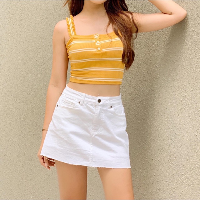 [ Mã WASTAPR giảm 10K đơn 50K] ÁO HAI DÂY SỌC NÚT