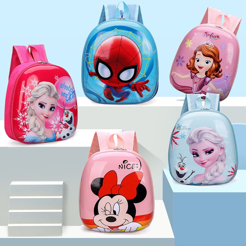 Balo trẻ em, balo đi học mẫu giáo mầm non chống nước siêu nhân công chúa Elsa Micky Xu Xu Kids
