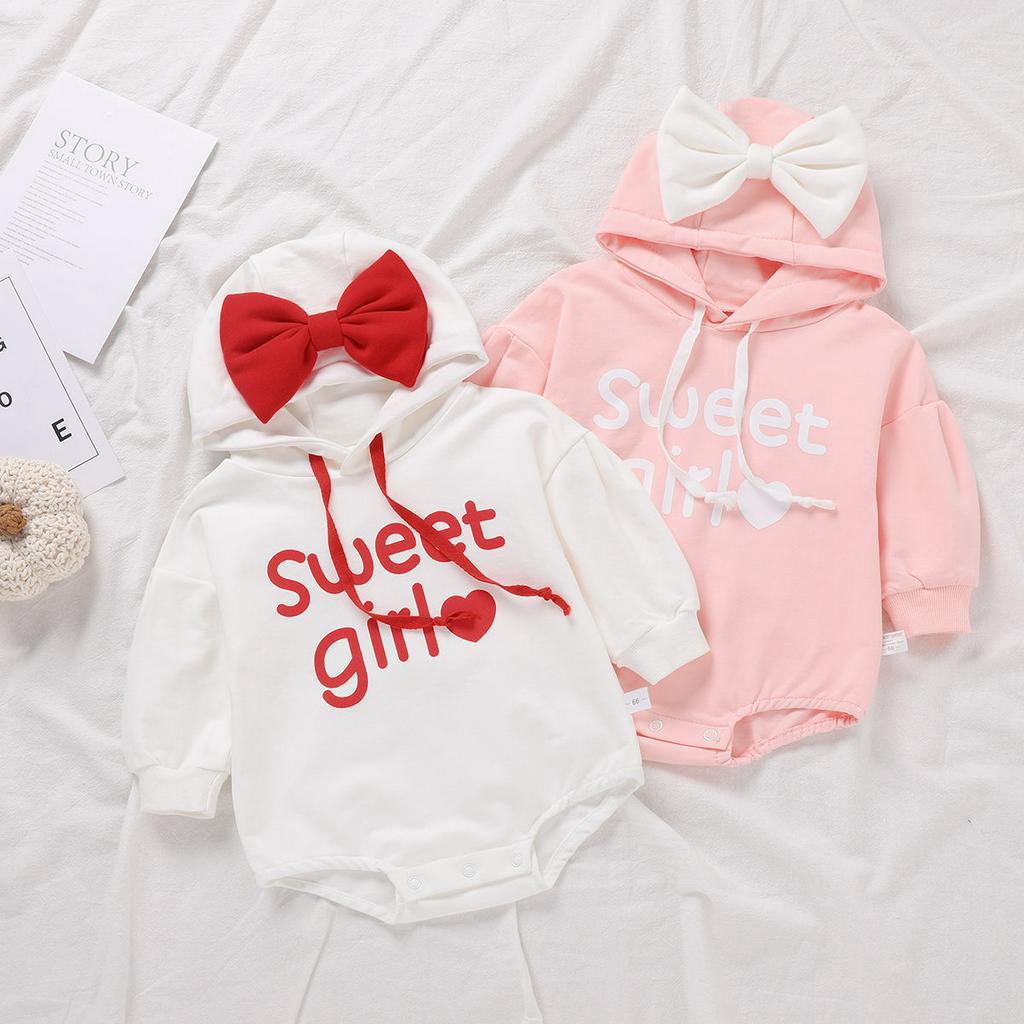 Áo hoodie liền thân tay dài dáng rộng/Quần legging thời trang xuân thu dành cho bé trai và bé gái sơ sinh