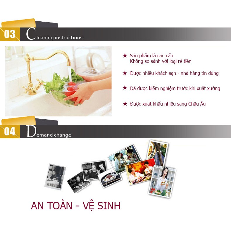 Bộ 10 đôi đũa ăn - đũa sừng đầu viền hợp kim loại cao cấp (viền cỏ ba lá)