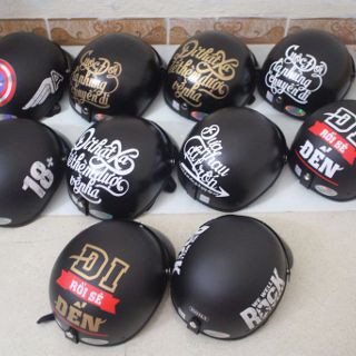 NÓN MŨ bảo hiểm nửa đầu 1/2 one piece đảo hải tặc đầu lâu + KÍNH PHI CÔNG + CHONG CHÓNG