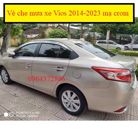 Vè che mưa xe Toyota Vios 2014- 2022 mạ cao cấp, chính hãng Autoclover