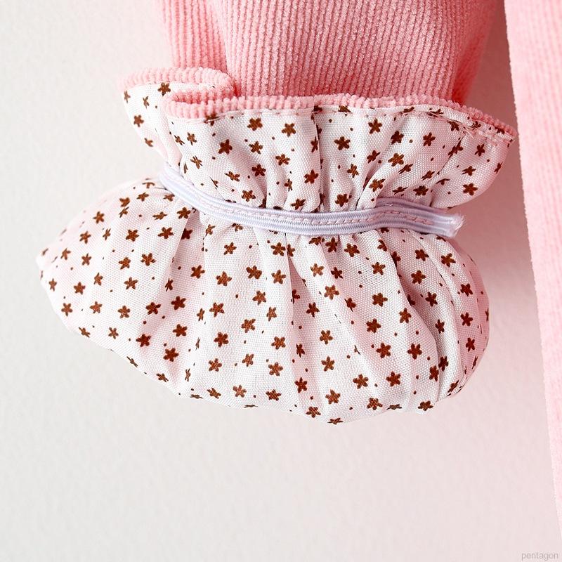 Đầm Dài Tay Phối Ren Xinh Xắn Dành Cho Bé Gái