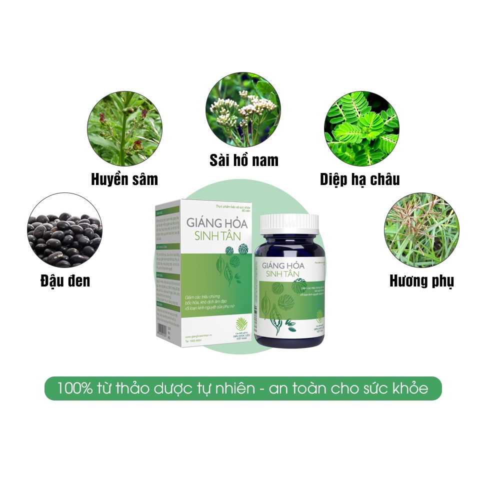 Viên Uống Giáng Hỏa Sinh Tân - Giảm Các Triệu Chứng Bốc Hỏa, Kéo Dài Độ Tuổi Thanh Xuân - Cobo Pharmacy