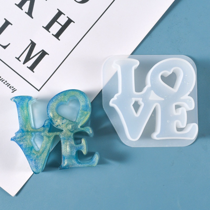 Khuôn Silicone Làm Mặt Dây Chuyền Hình Chữ Love DIY