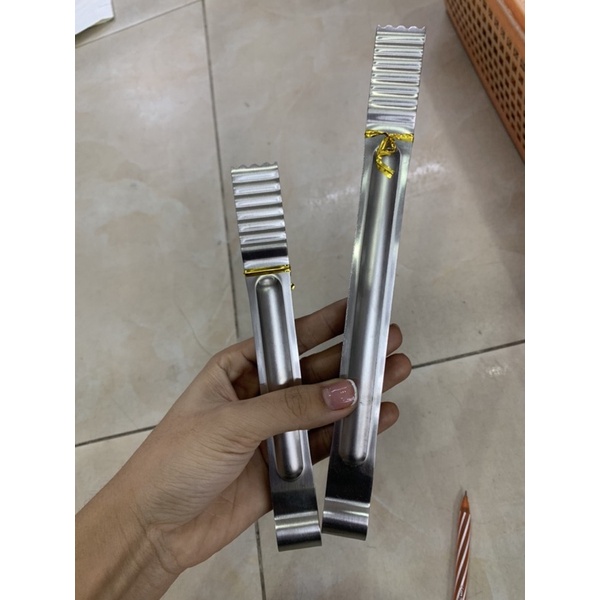 KẸP GẮP THỊT NƯỚNG INOX 304 MỜ KẺ NGANG HÀN QUỐC CÁC CỠ, SIÊU ĐẸP