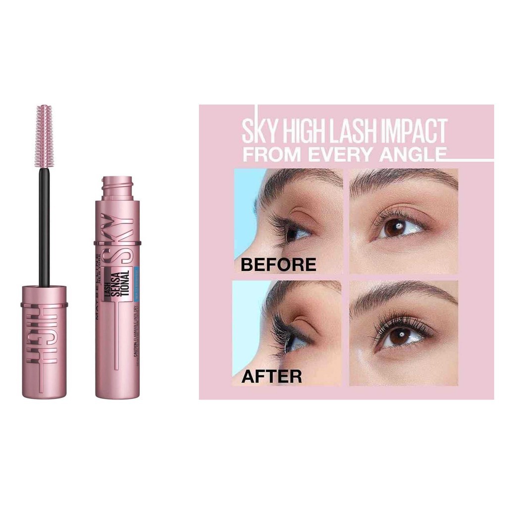 [CHÍNH HÃNG NGA] Mascara Chuốt Mi Maybelline Sky High Lash Sensational Chính Hãng, Lâu Trôi