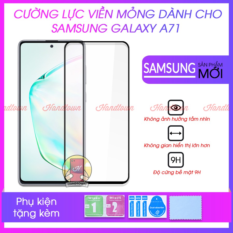 Cường Lực Viền Mỏng Dành Cho Samsung Galaxy A71 Không Lấn Màn