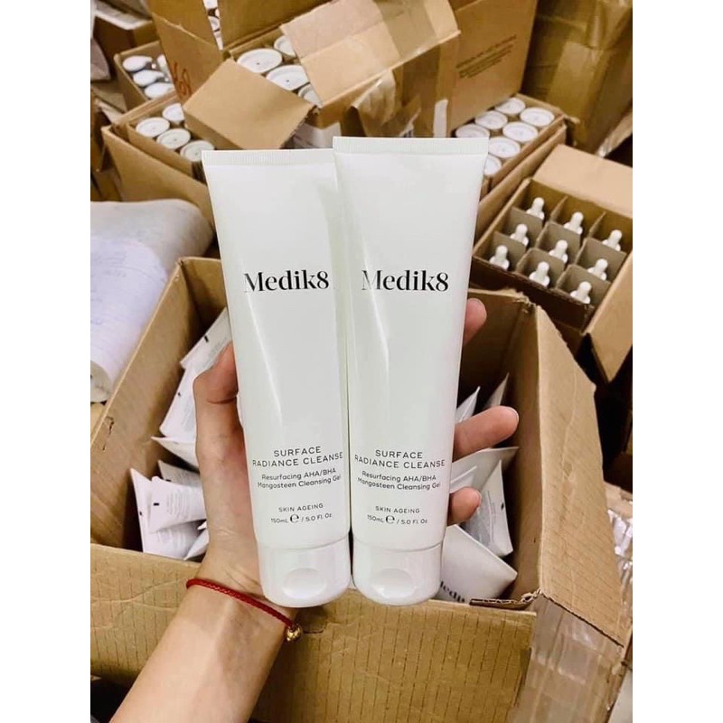 Sữa rửa mặt aha bha Medik8 medik 8 sạch sâu lỗ chân lông ngừa mụn