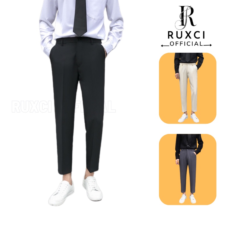 Quần tây nam co dãn RUXCI, quần âu nam dáng hàn, kiểu dáng năng động trẻ trung