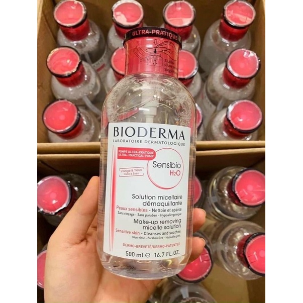 (HÀNG CHÍNH HÃNG)  TẨY TRANG BIODERMA NẮP NHẤN (500ml)