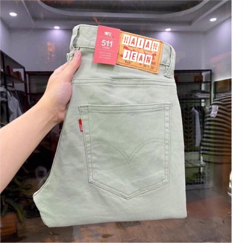 Quần Kaki Nam Cao Câp Màu xám rêu Quần kaki jean mẫu trơn dáng đứng ôm nhẹ chất vải co giãn