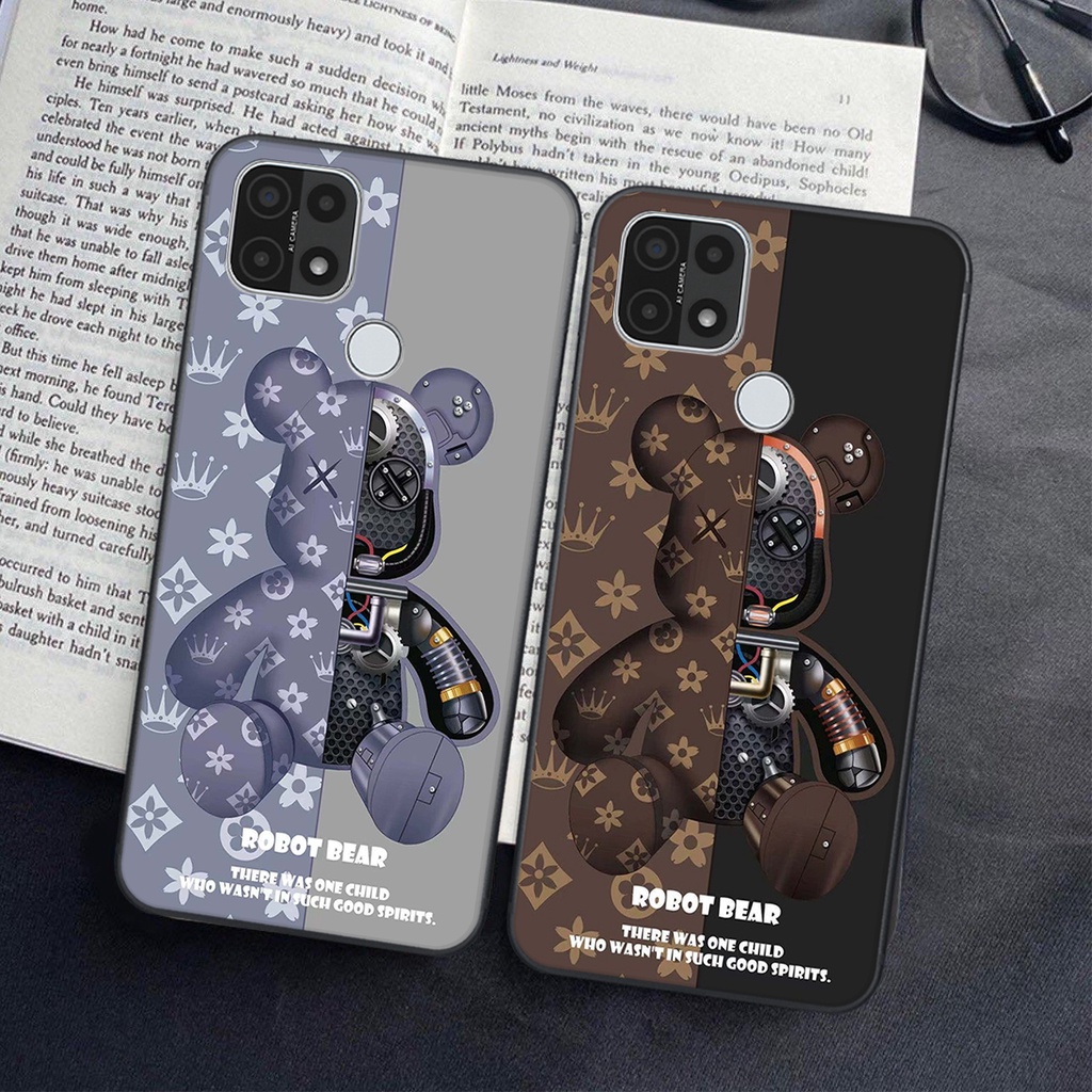 Ốp lưng Oppo A15 / A15S in hình Gấu nâu - hồng, Gấu Be@rick  cực CUTE, DỄ THƯƠNG