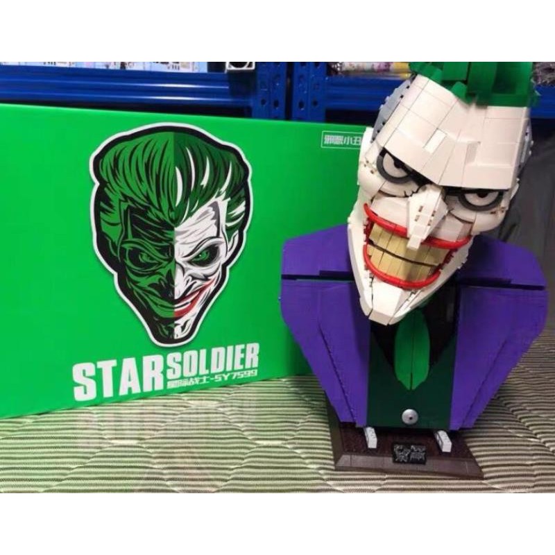 Lắp ghép Mô hình Creator Robot Joker Bust SY7599 Star Soldier Clown Dark Knight Batman