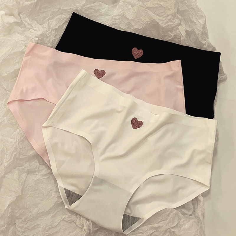 Quần Lót Lụa Lạnh Không Đường May Kháng Khuẩn Nâng Hông Gợi Cảm Cho Nữ