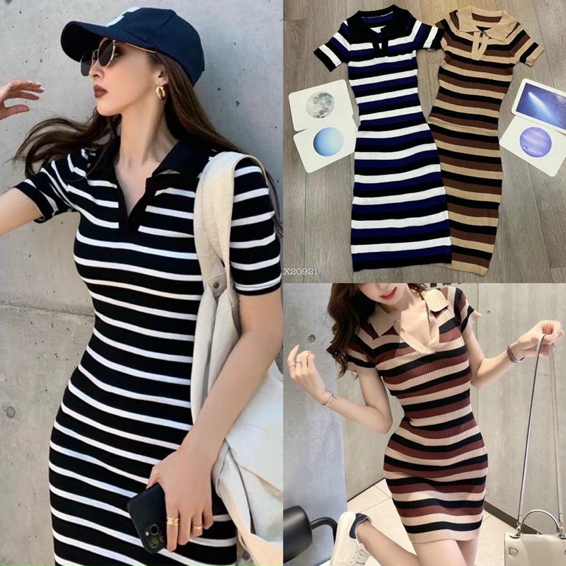ĐẦM BODY LEN SỌC (KÈM VIDEO HÌNH THẬT)