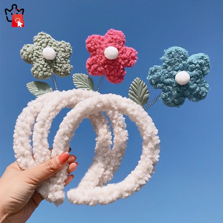 Băng đô vải nhung hình ba chiều màu kẹo phong cách Hàn Quốc đơn giản thời trang cho nữ