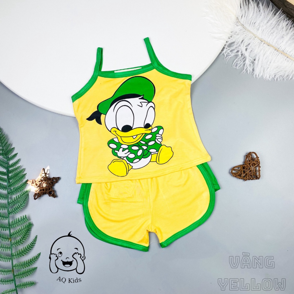 [Bé 8-22kg] Bộ 2 dây bé gái, bộ minkymom thun lạnh size 80-130 cho bé gái Unibaby - BHD1