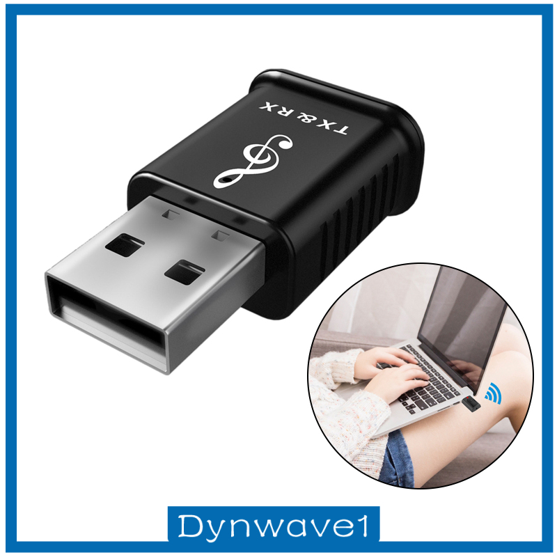 [DYNWAVE1]USB Bluetooth 5.0 Audio Adapter Transmitter Receiver for TV/PC AUX Speaker